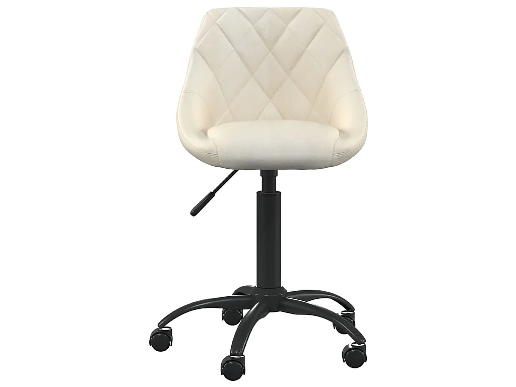 Kantoorstoel fluweel crèmekleurig