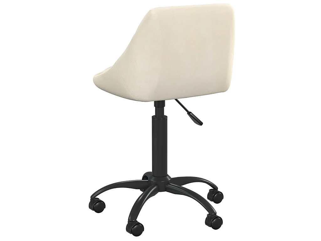 Kantoorstoel fluweel crèmekleurig