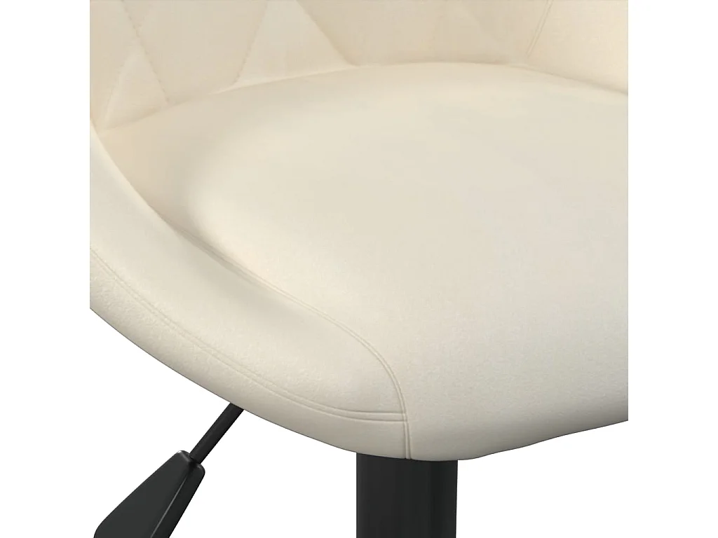 Chaise de bureau Crème Velours