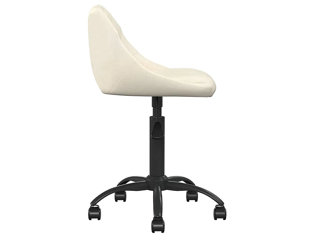 Chaise de bureau Crème Velours