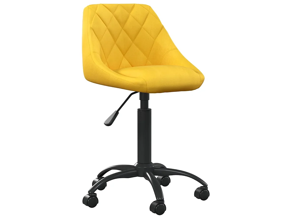 Chaise de bureau Jaune moutarde Velours
