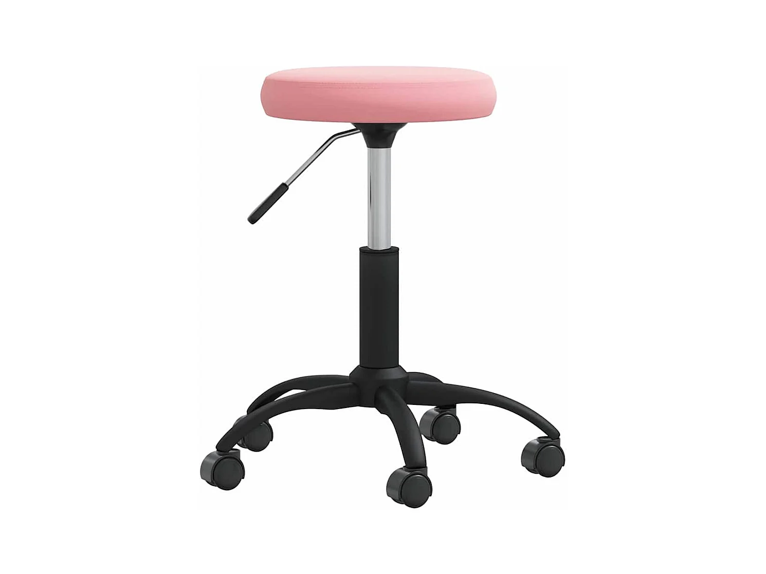 Chaise de bureau pivotante rose velours