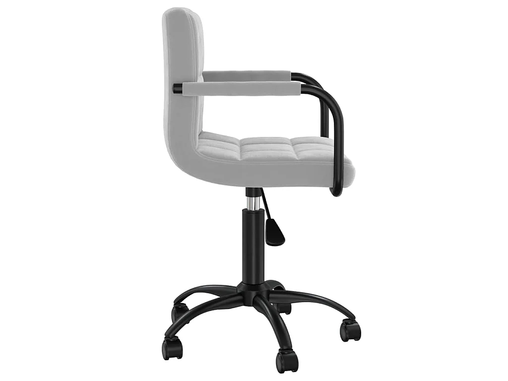 Bürostuhl Drehbar Hellgrau Samt