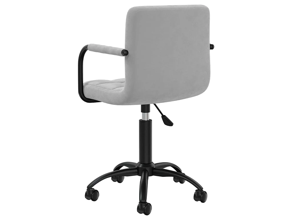 Bürostuhl Drehbar Hellgrau Samt