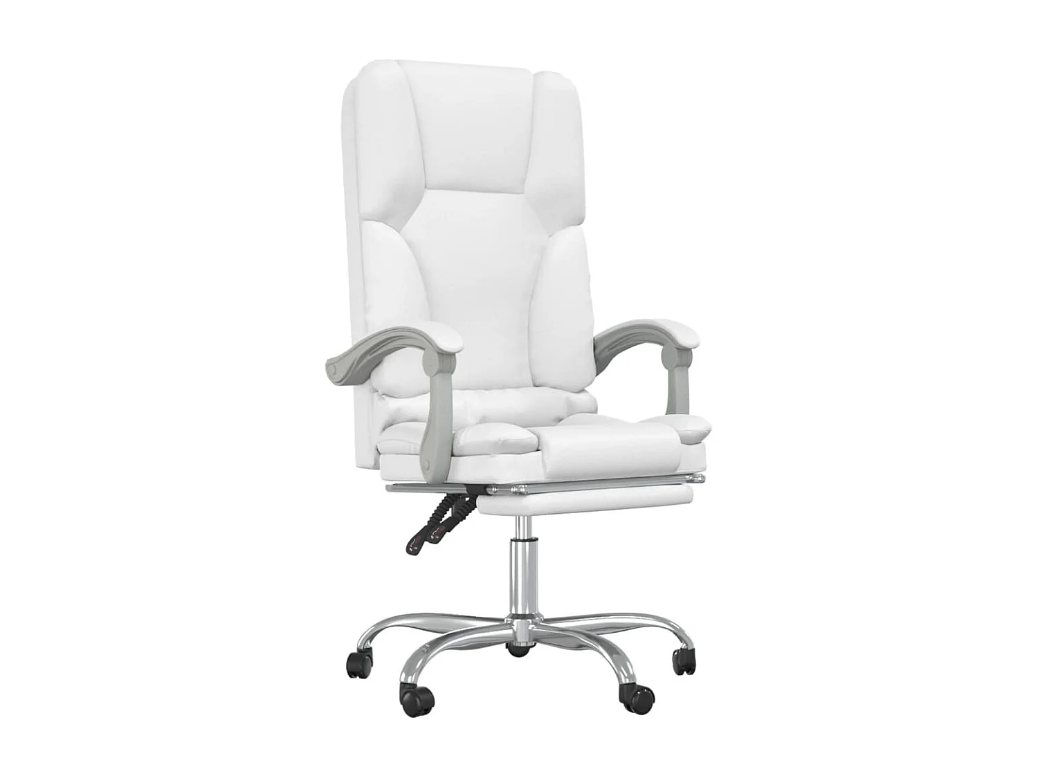 Fauteuil de massage inclinable de bureau Blanc Similicuir