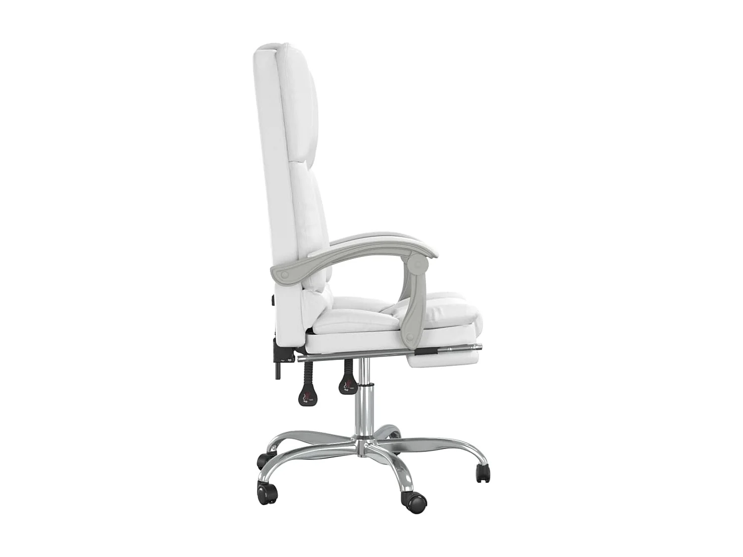 Fauteuil de massage inclinable de bureau Blanc Similicuir