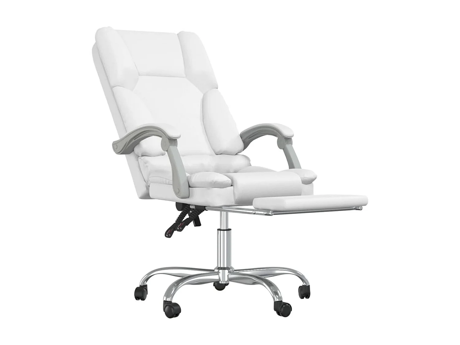 Fauteuil de massage inclinable de bureau Blanc Similicuir
