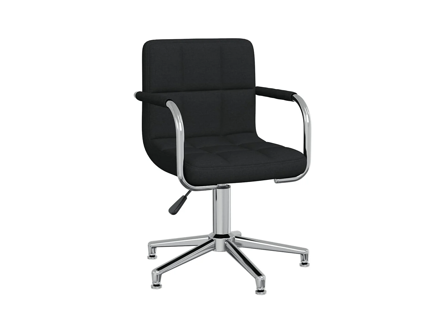 Chaise pivotante de bureau Noir Tissu
