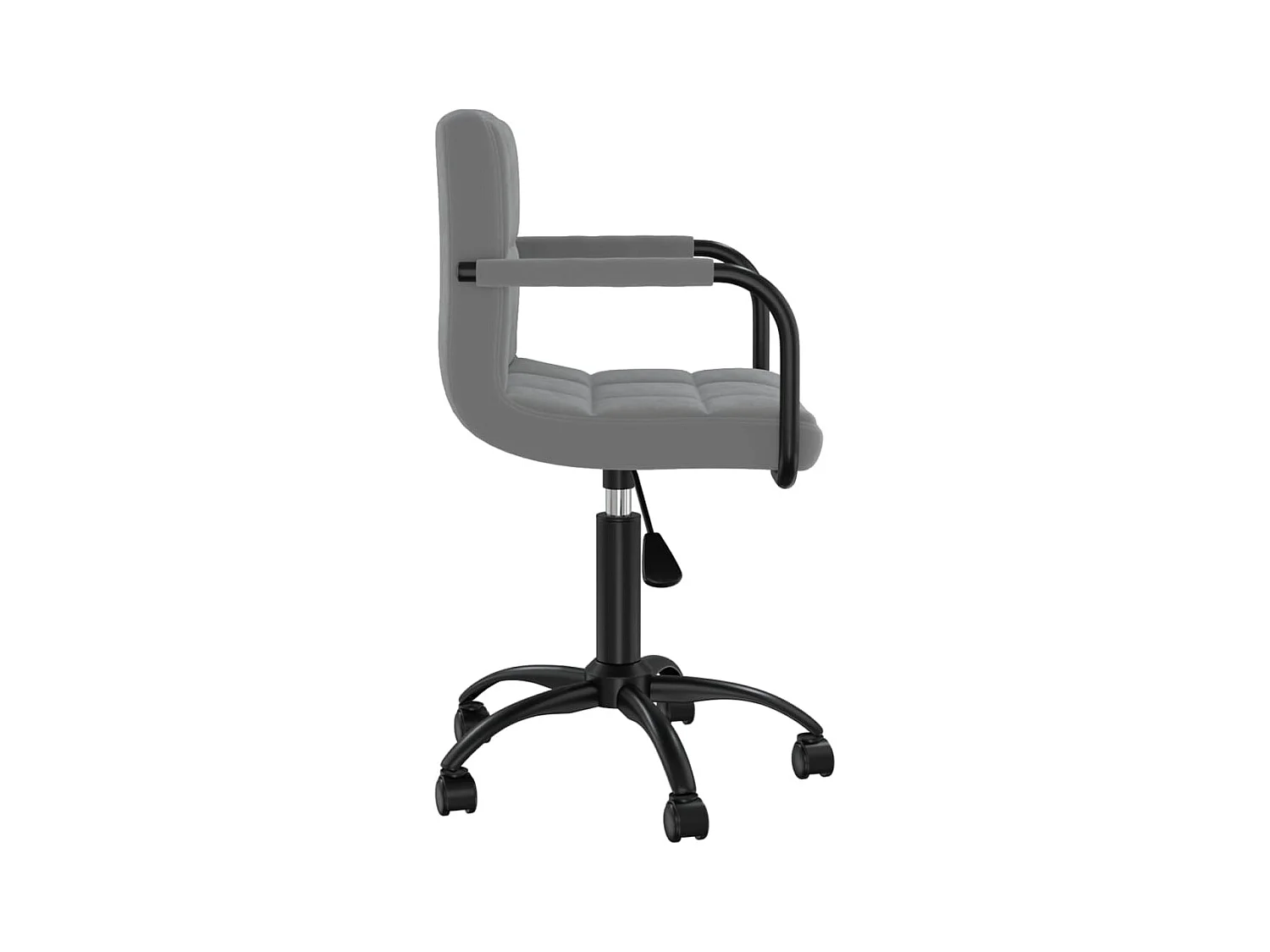 Chaise pivotante de bureau Gris foncé Velours