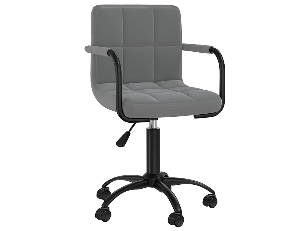 Bürostuhl Drehbar Dunkelgrau Samt