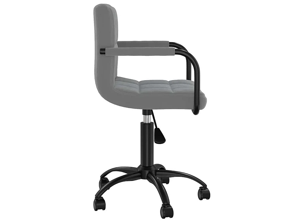 Bürostuhl Drehbar Dunkelgrau Samt