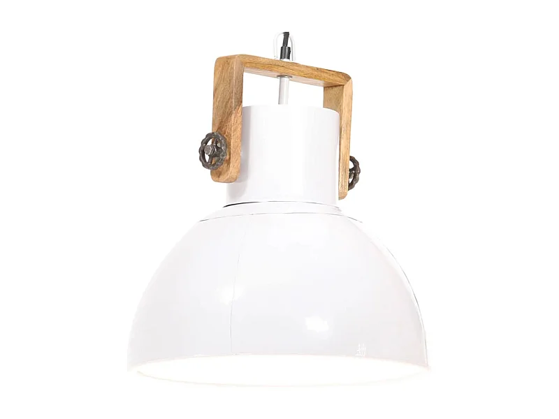 Hängelampe Industriestil 25 W Weiß Rund 40 cm E27