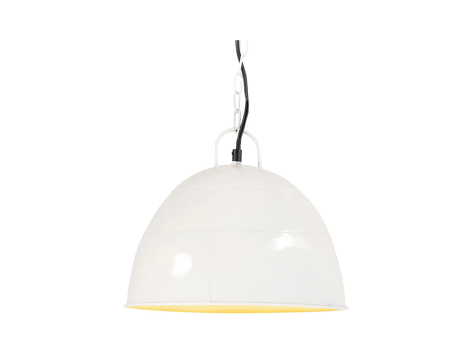 vidaXL Lampe suspendue industrielle vintage 25 W Blanc Rond 31 cm E27