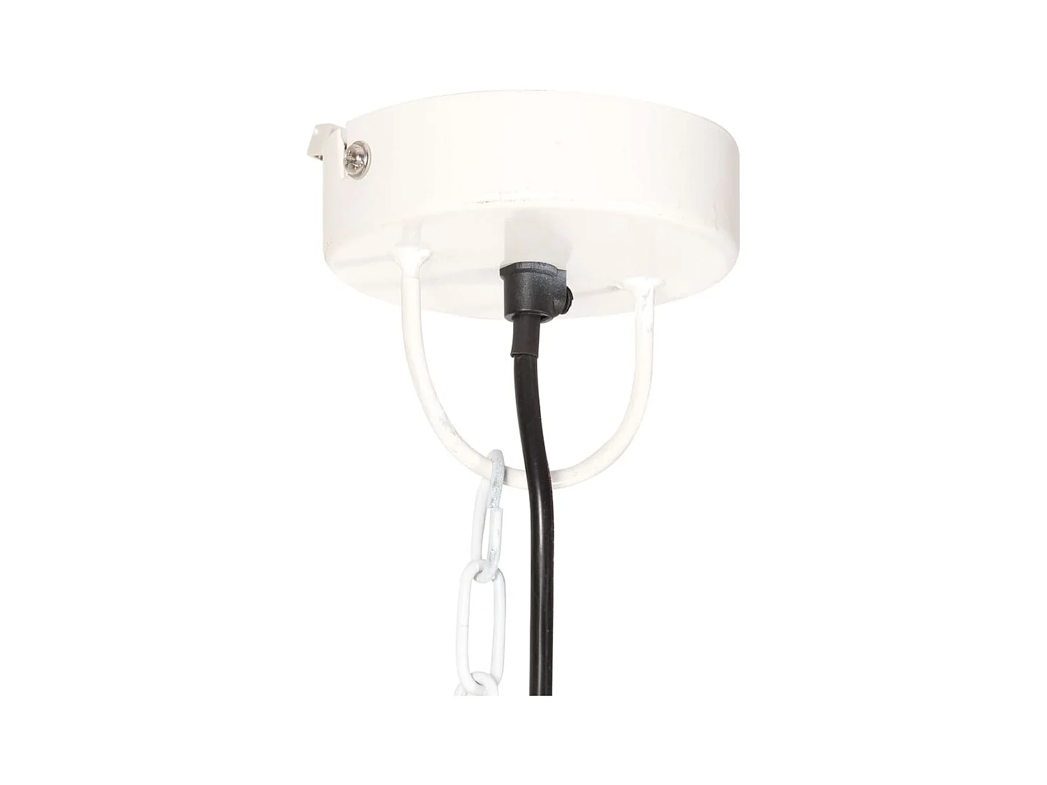 vidaXL Lampe suspendue industrielle vintage 25 W Blanc Rond 31 cm E27