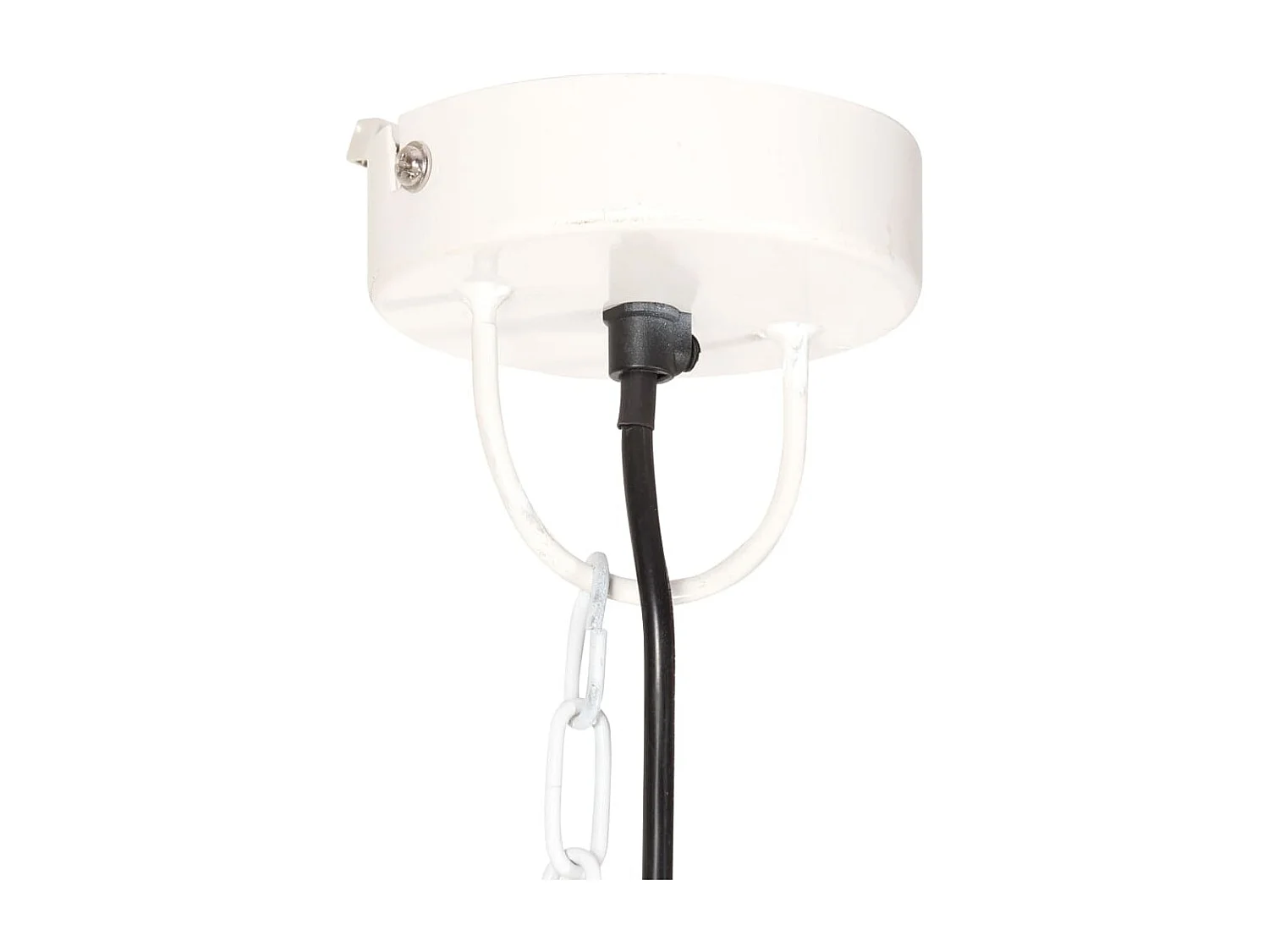 Lámpara colgante vintage 25 W blanca redonda 31 cm E27