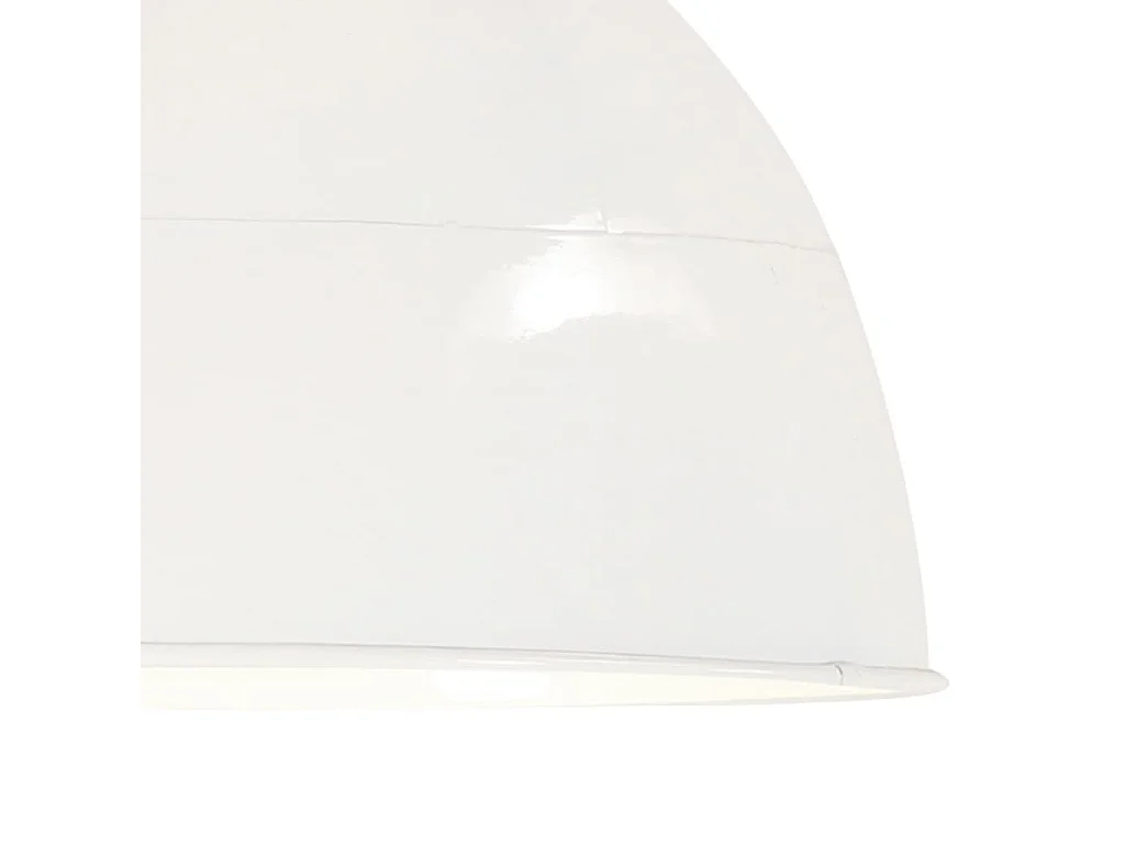 Lámpara colgante vintage 25 W blanca redonda 31 cm E27