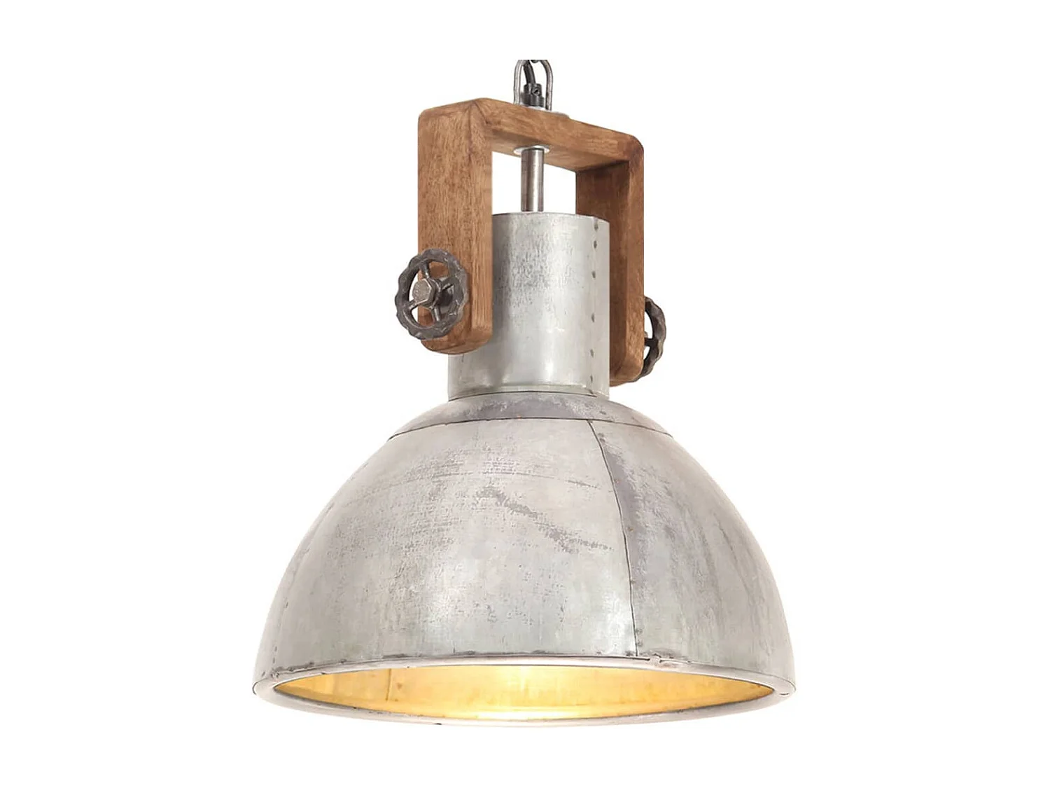 Lampe suspendue industrielle 25 W Argenté Rond 30 cm E27