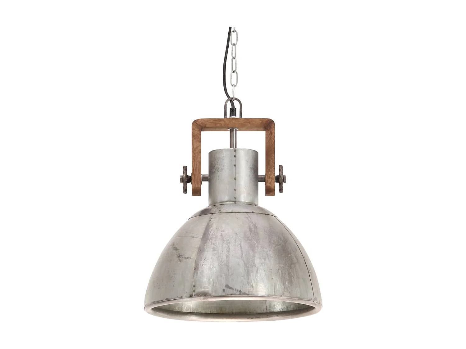 Lampe suspendue industrielle 25 W Argenté Rond 30 cm E27