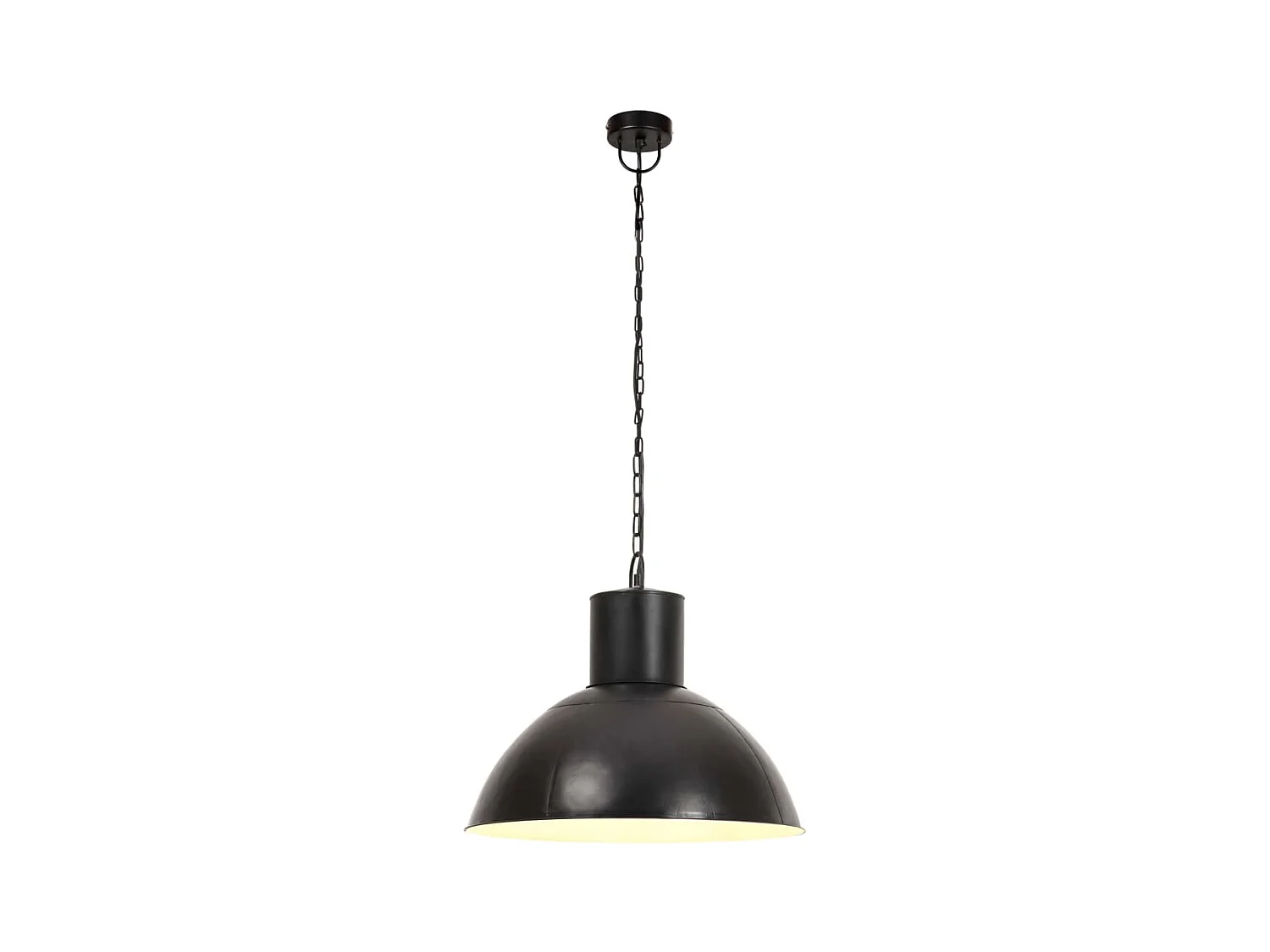 Lámpara colgante redonda negra 25 W 48 cm E27