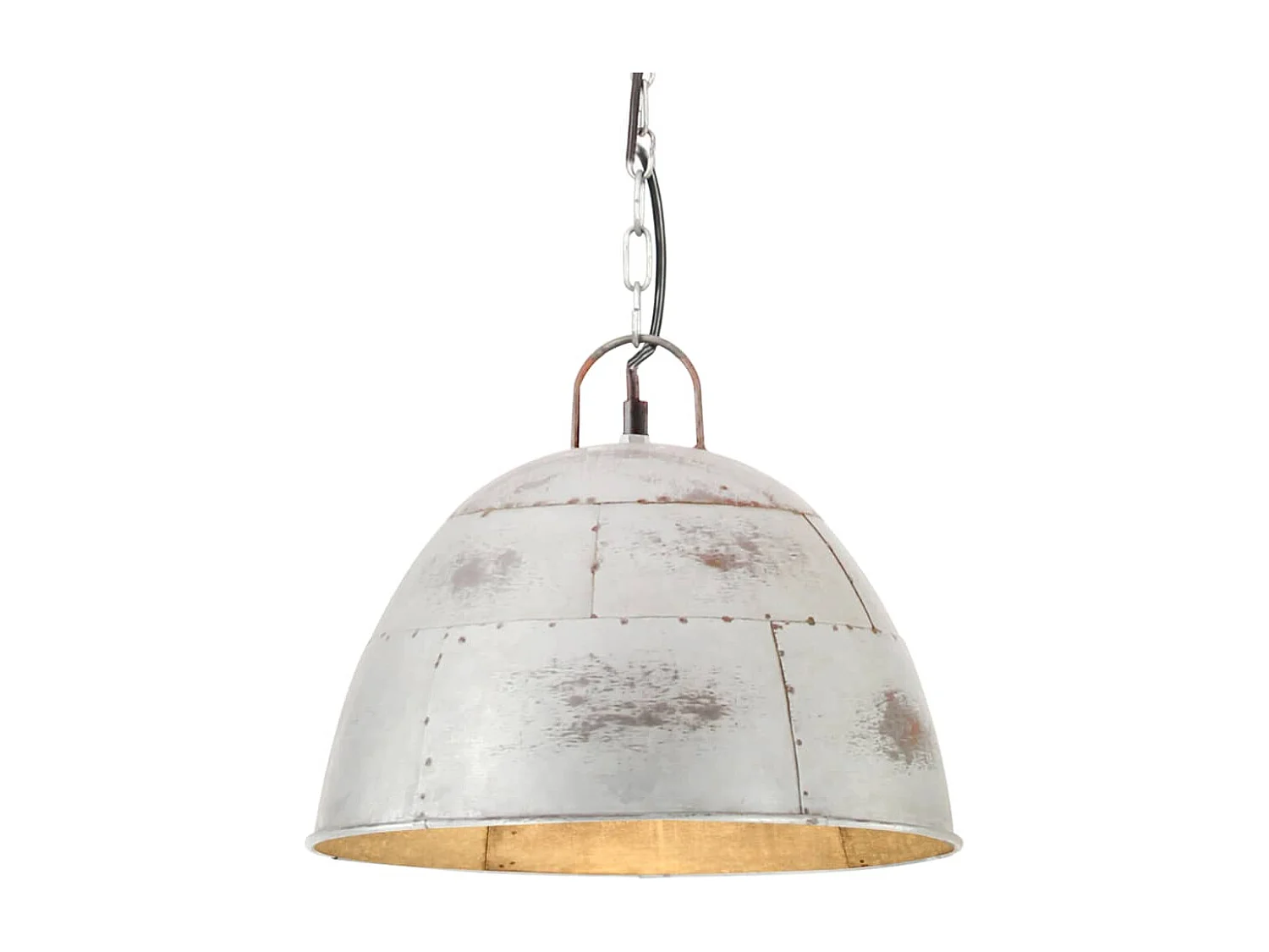 Candeeiro de Teto Vintage Redondo Prateado E27 - Estilo Industrial 25W