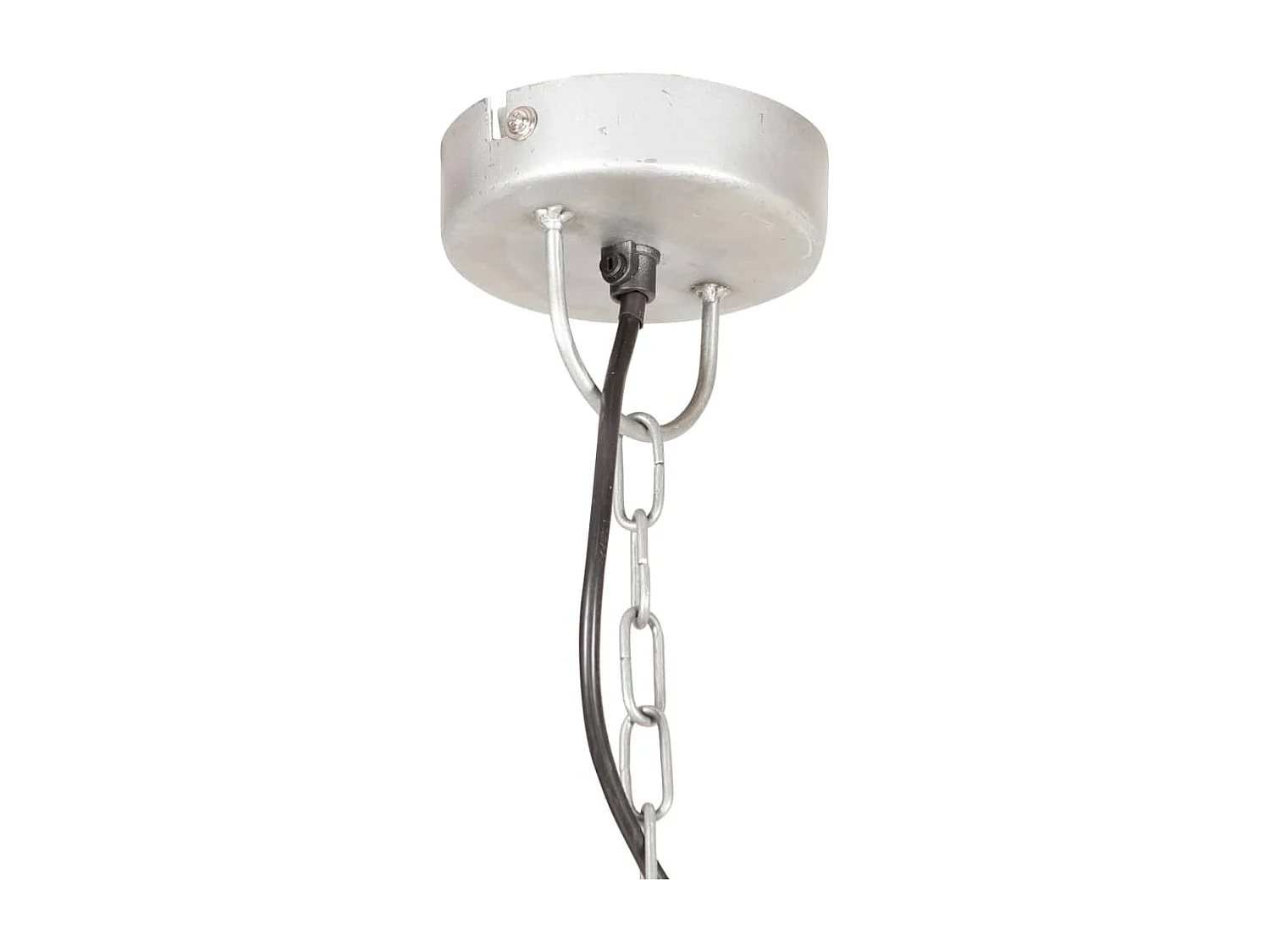 Candeeiro de Teto Vintage Redondo Prateado E27 - Estilo Industrial 25W