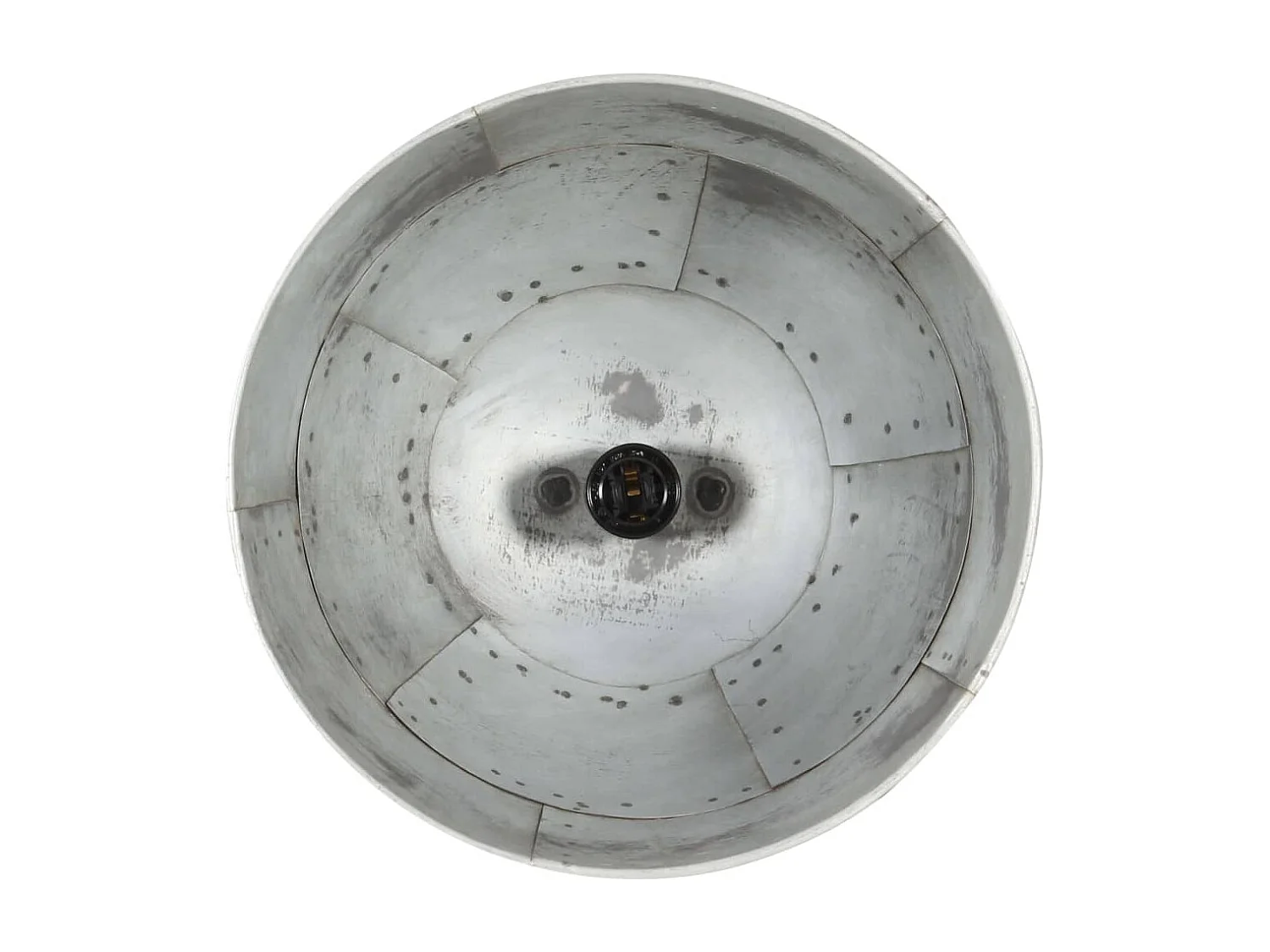 Candeeiro de Teto Vintage Redondo Prateado E27 - Estilo Industrial 25W