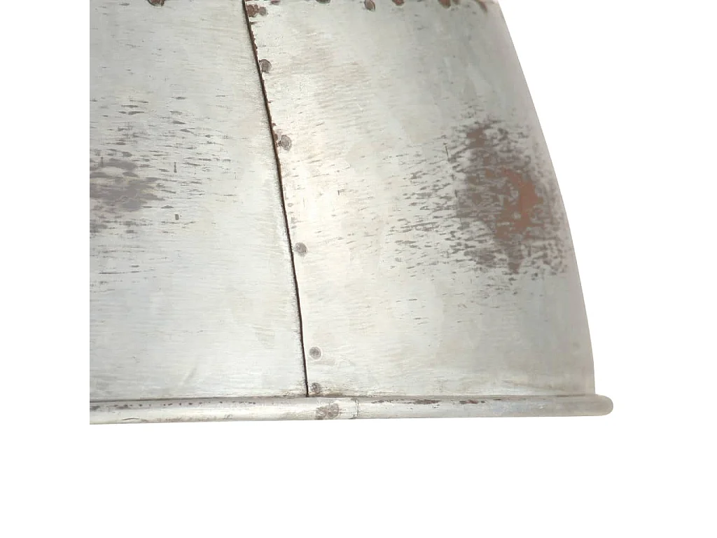 Candeeiro de Teto Vintage Redondo Prateado E27 - Estilo Industrial 25W