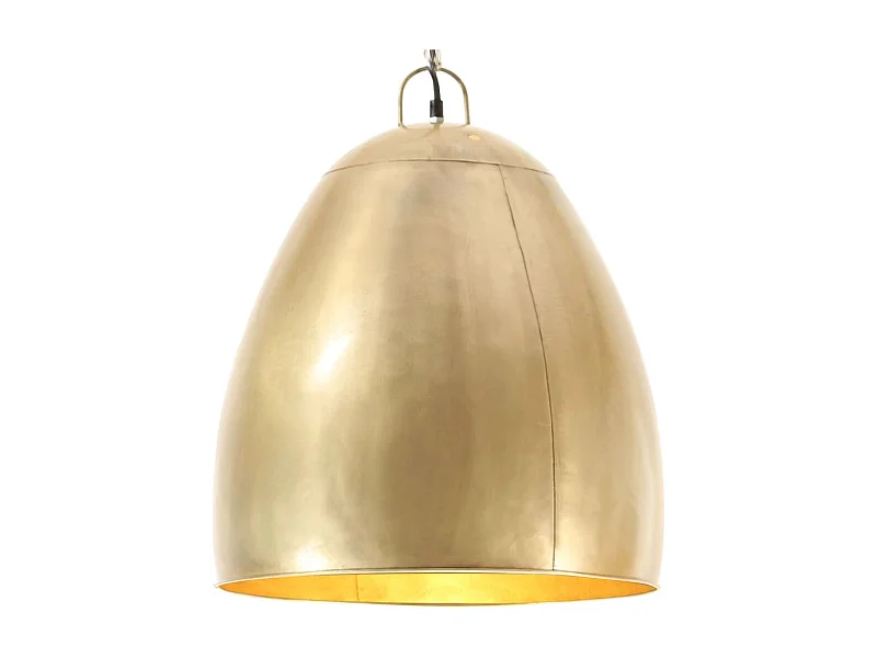 Lámpara colgante industrial redonda 25 W latón 42 cm E27