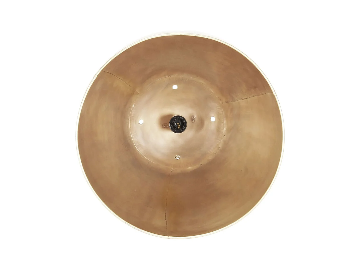 Lámpara colgante industrial redonda 25 W latón 42 cm E27