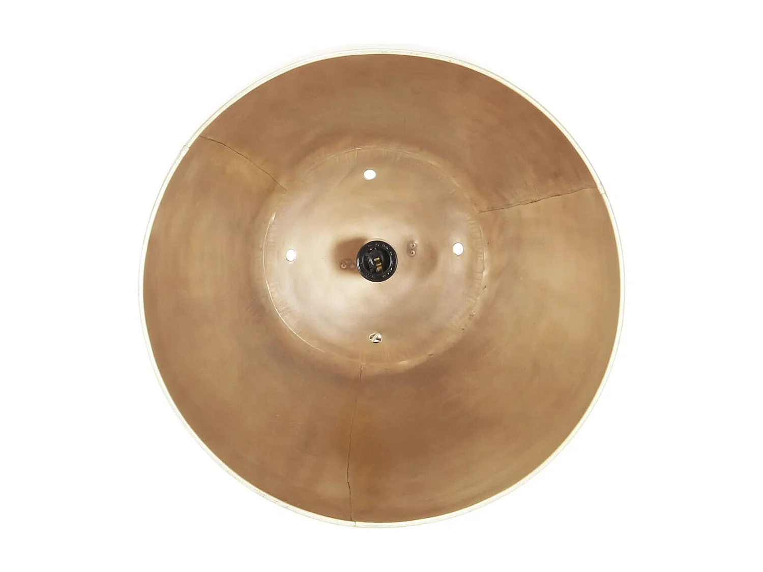 Candeeiro Suspenso Industrial Redondo em Bronze com Lâmpada E27 de 25W