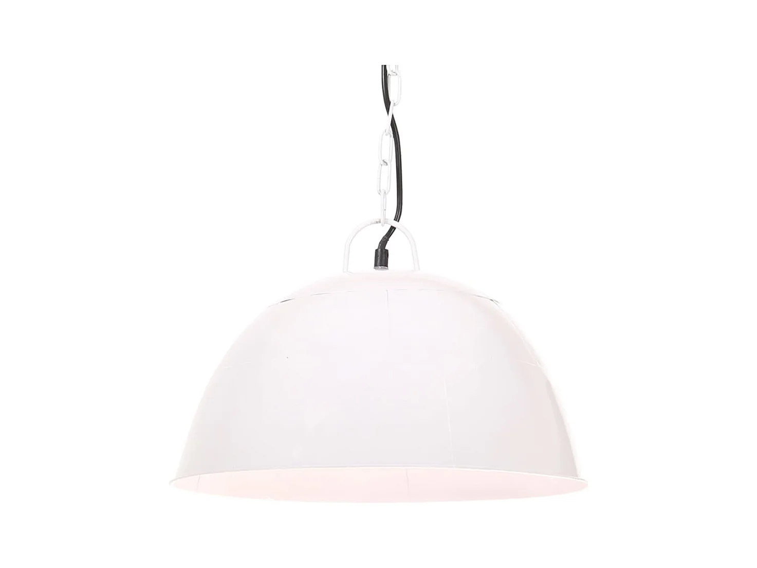vidaXL Lampe suspendue industrielle vintage 25 W Blanc Rond 41 cm E27