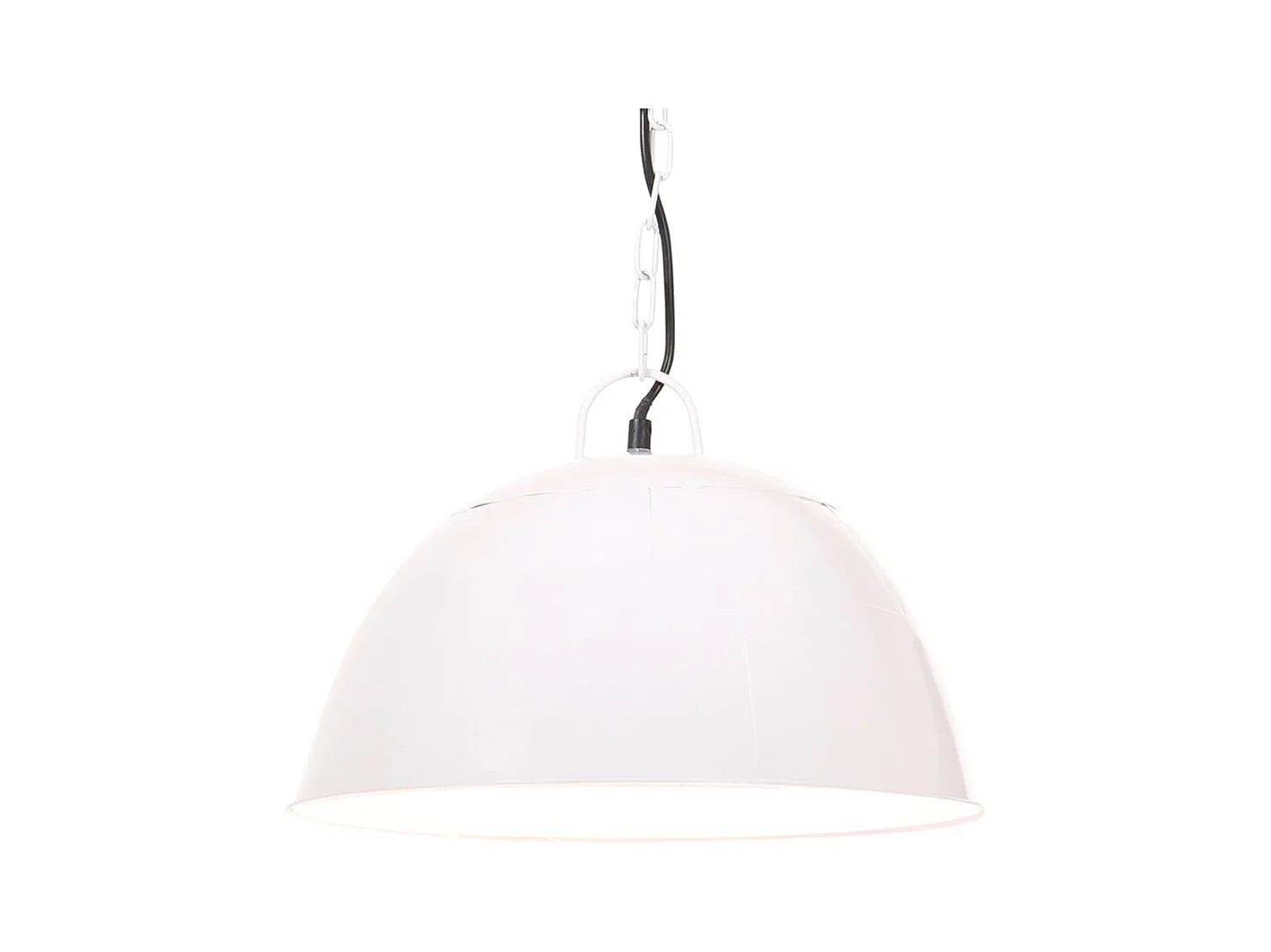 vidaXL Lampe suspendue industrielle vintage 25 W Blanc Rond 41 cm E27