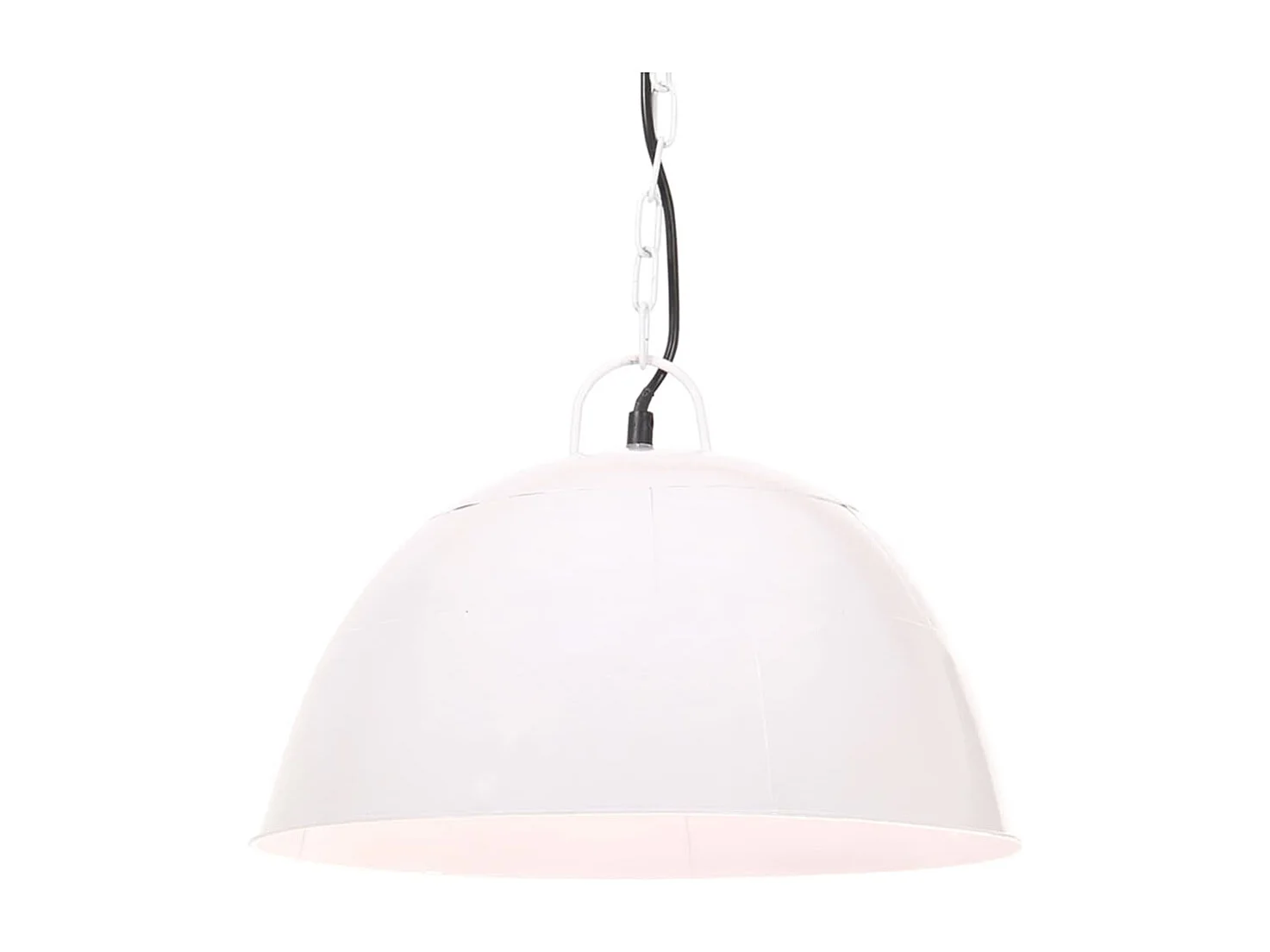 vidaXL Lampe suspendue industrielle vintage 25 W Blanc Rond 41 cm E27