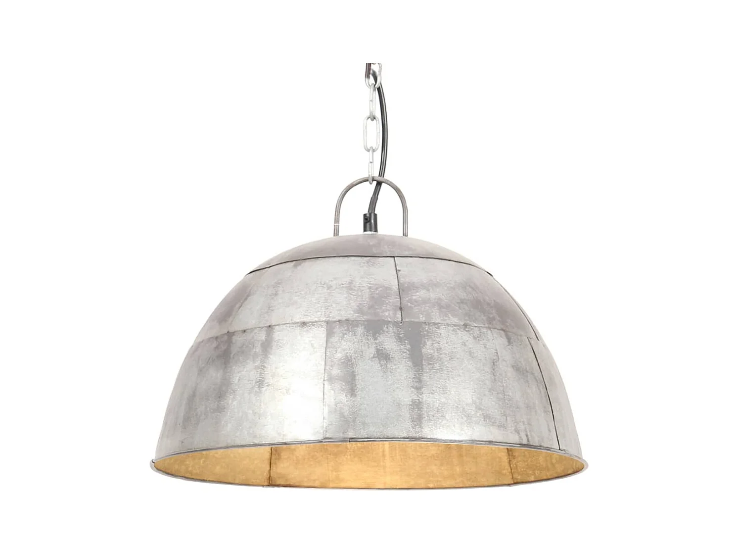 vidaXL Lampe suspendue industrielle vintage 25 W Argenté Rond 41cm E27