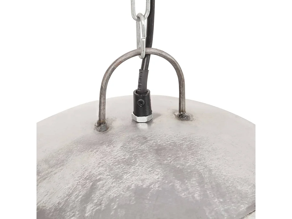 vidaXL Lampe suspendue industrielle vintage 25 W Argenté Rond 41cm E27