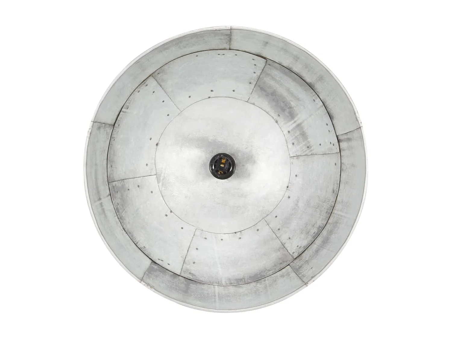 vidaXL Lampe suspendue industrielle vintage 25 W Argenté Rond 41cm E27