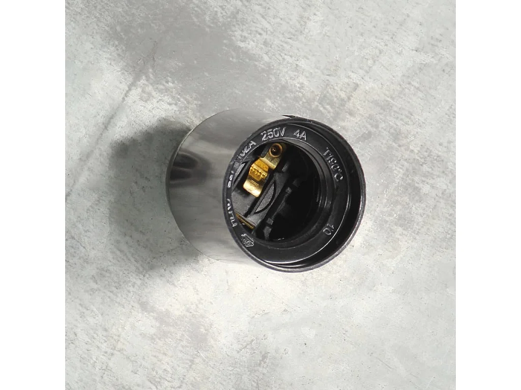 vidaXL Lampe suspendue industrielle vintage 25 W Argenté Rond 41cm E27