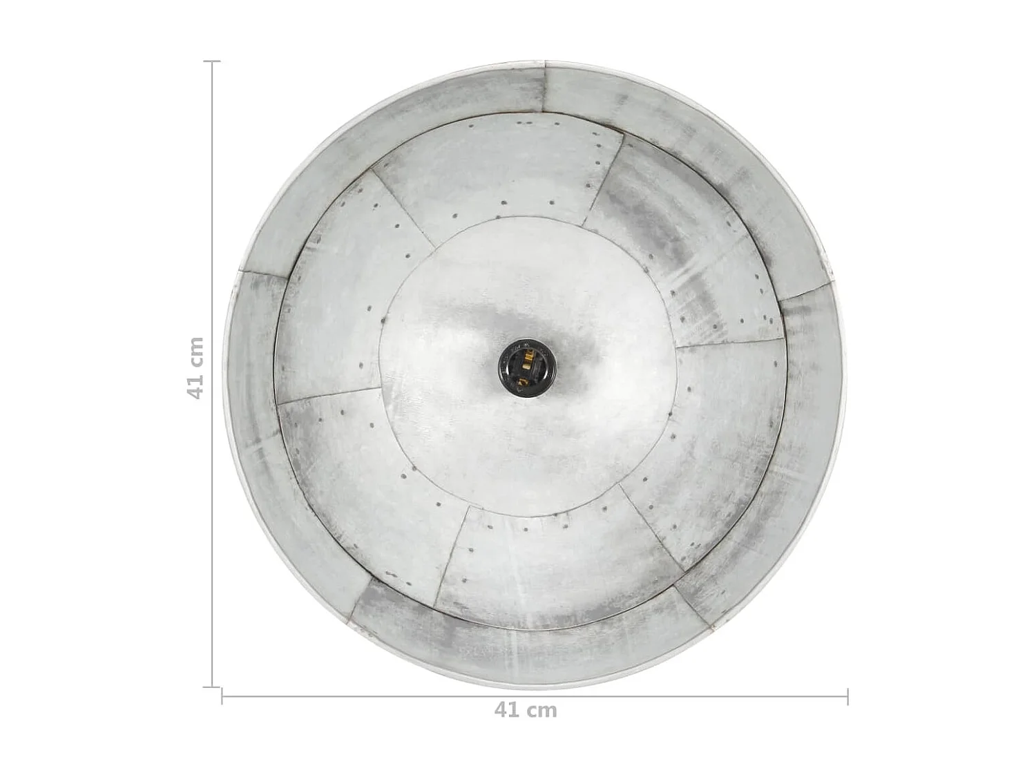 vidaXL Lampe suspendue industrielle vintage 25 W Argenté Rond 41cm E27