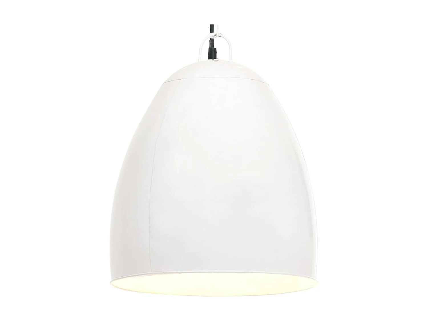 Lampe suspendue industrielle 25 W Blanc Rond 42 cm E27