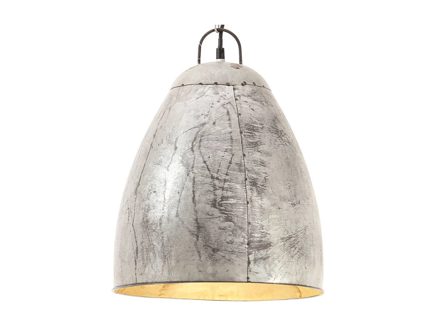 Lampe suspendue industrielle 25 W Argenté Rond 32 cm E27