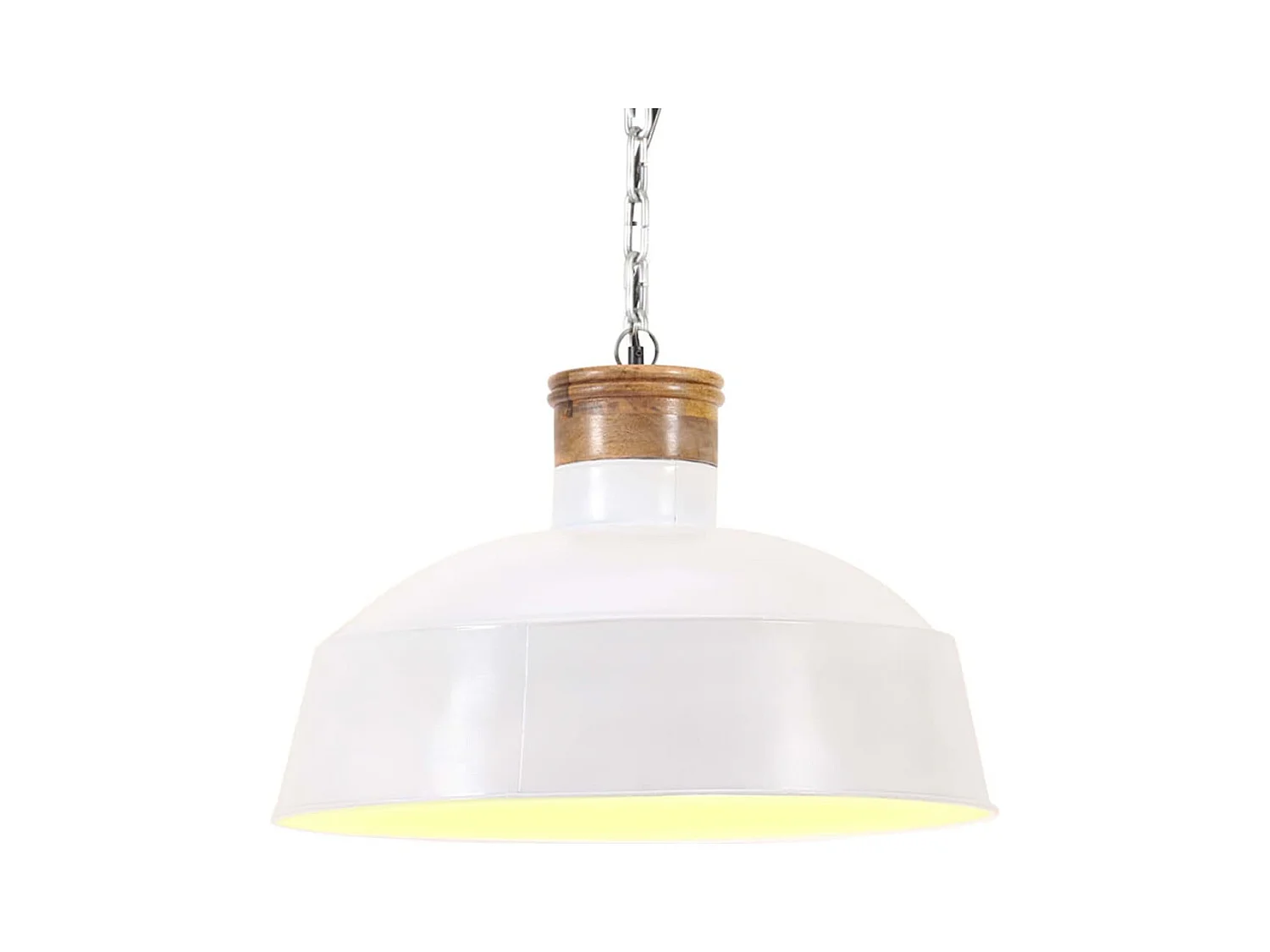 Hängelampe Industriestil 58 cm Weiß E27