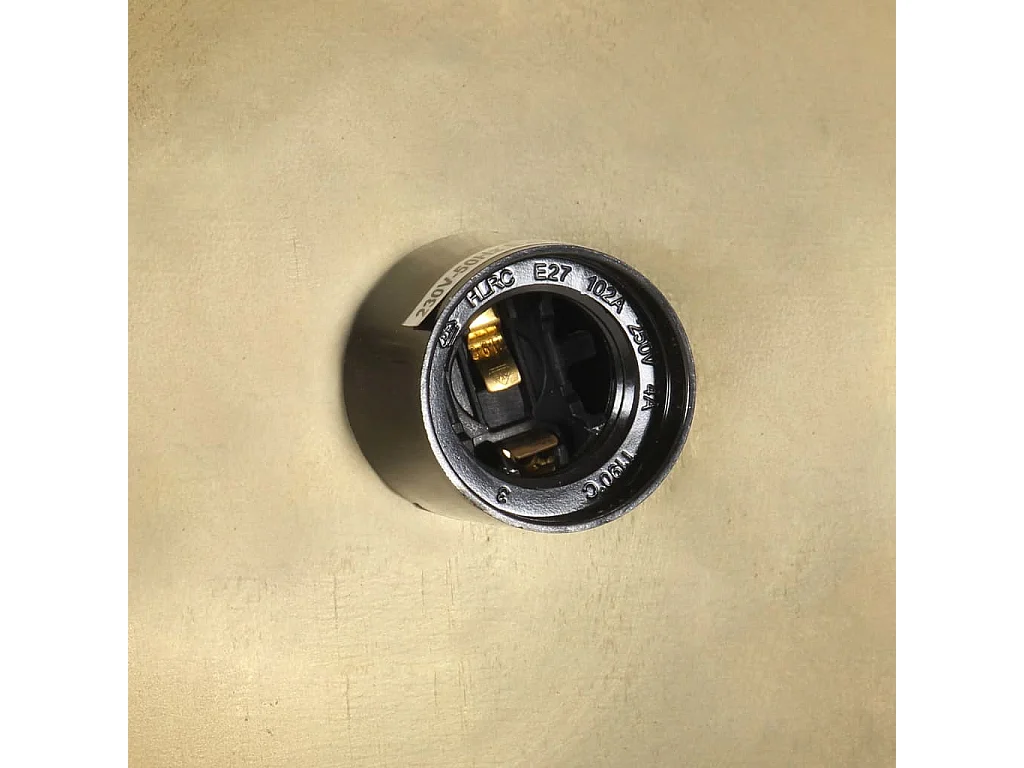 Candeeiro de Teto Vintage Redondo em Bronze com Casquilho E27 de 25W