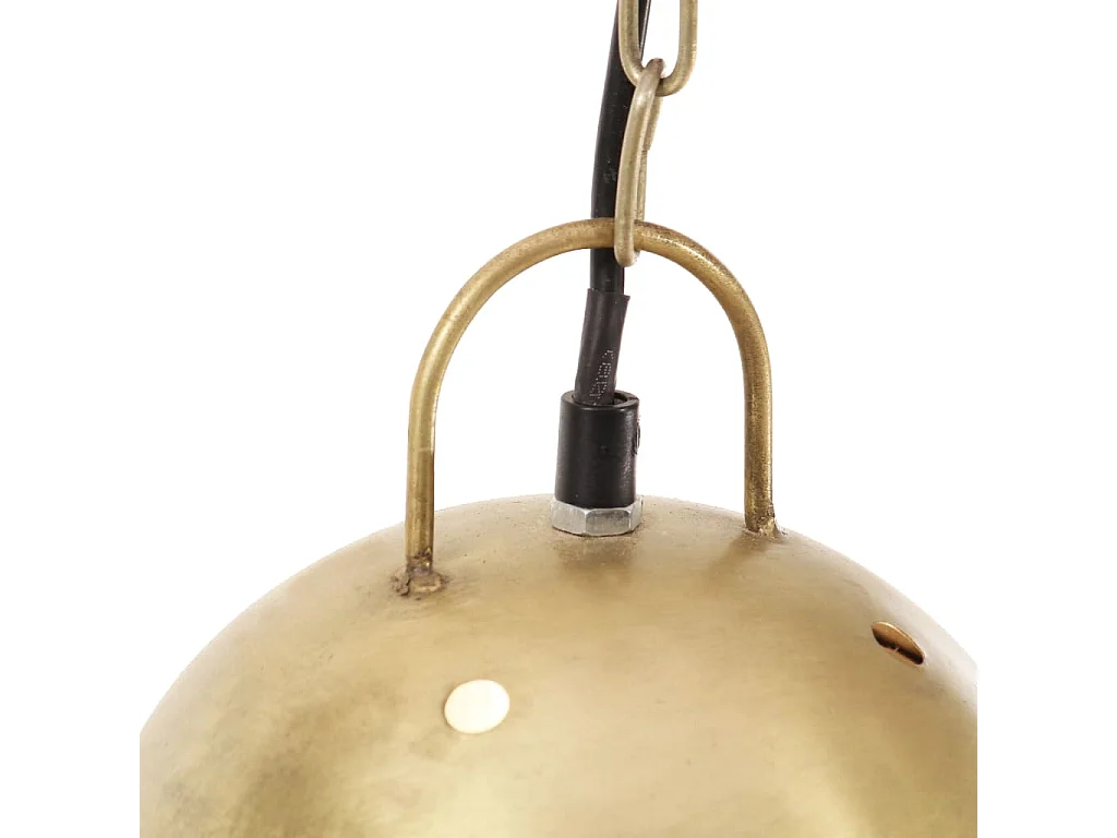 Lámpara colgante industrial redonda 25 W latón 32 cm E27