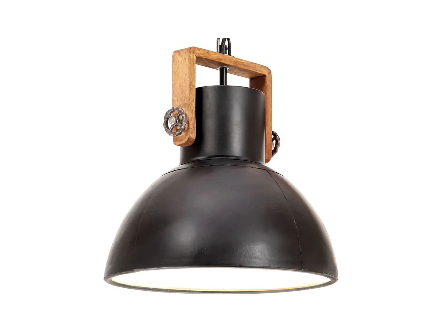 Lampe suspendue industrielle 25 W Noir Rond 30 cm E27