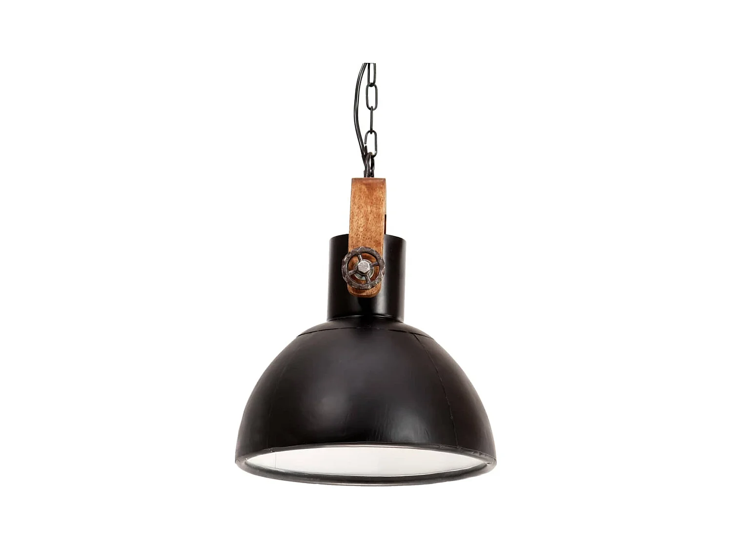 Lampe suspendue industrielle 25 W Noir Rond 30 cm E27