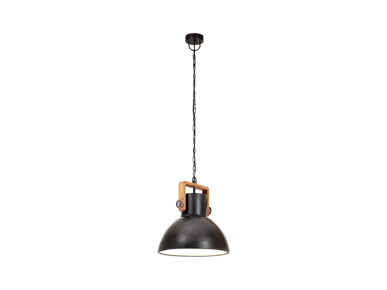 Lampe suspendue industrielle 25 W Noir Rond 30 cm E27