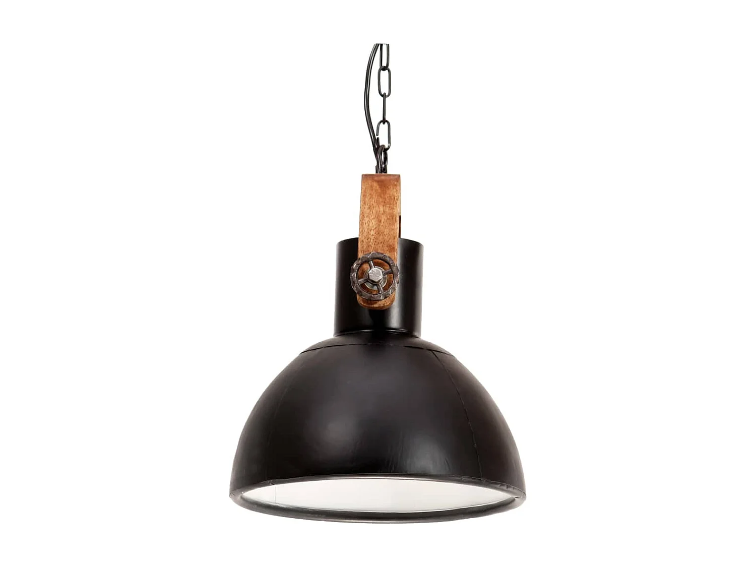 vidaXL Lampe suspendue industrielle 25 W Noir Rond 30 cm E27