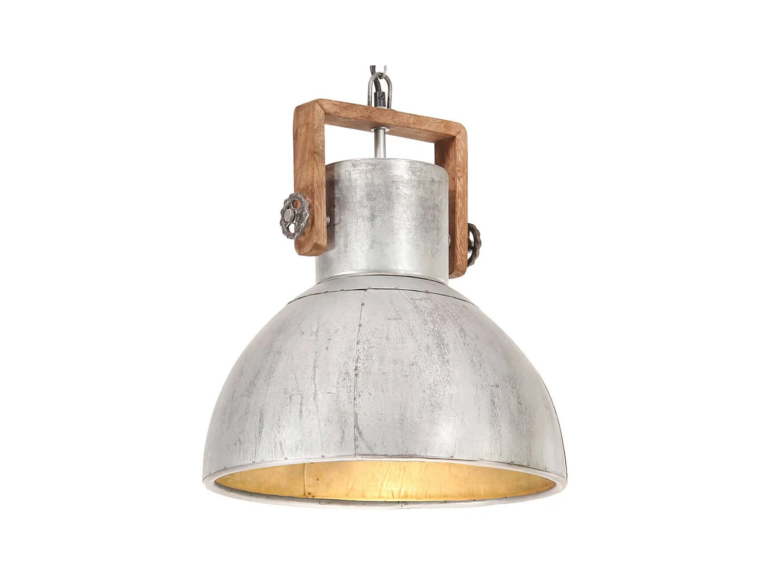Lampe suspendue industrielle 25 W Argenté Rond 40 cm E27
