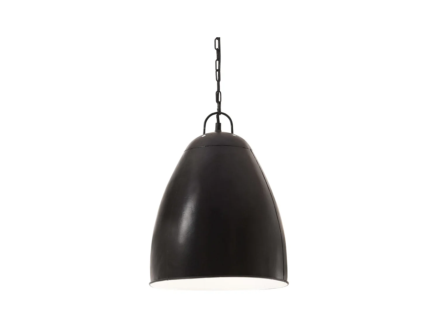 Lámpara colgante industrial redonda 25 W negra 32 cm E27