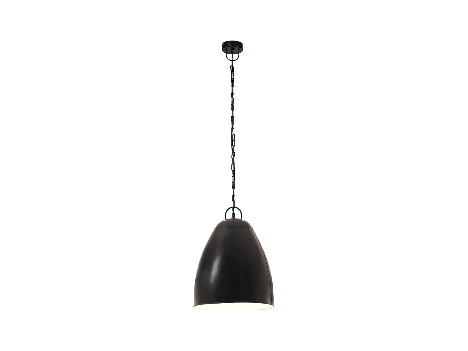 Lámpara colgante industrial redonda 25 W negra 32 cm E27